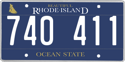 RI license plate 740411