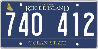 RI license plate 740412