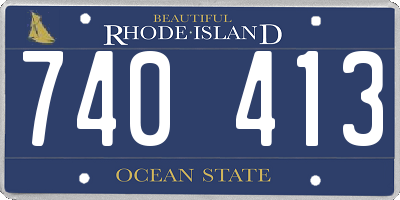 RI license plate 740413