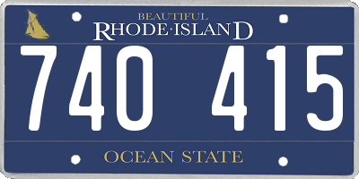 RI license plate 740415