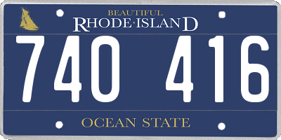RI license plate 740416