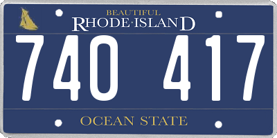 RI license plate 740417