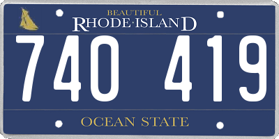 RI license plate 740419