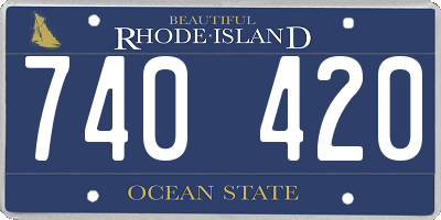 RI license plate 740420