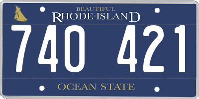 RI license plate 740421