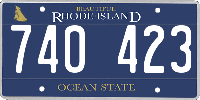 RI license plate 740423
