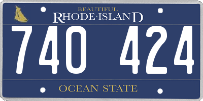 RI license plate 740424