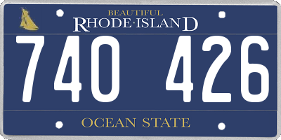 RI license plate 740426