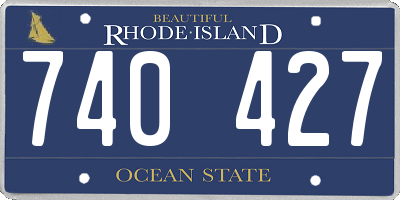 RI license plate 740427