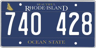 RI license plate 740428