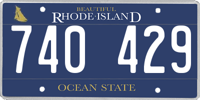 RI license plate 740429