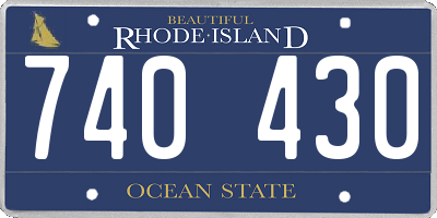 RI license plate 740430
