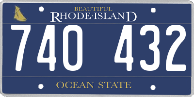 RI license plate 740432