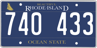 RI license plate 740433