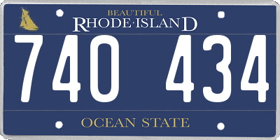 RI license plate 740434