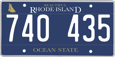 RI license plate 740435