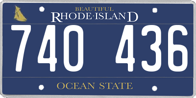 RI license plate 740436