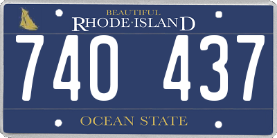 RI license plate 740437