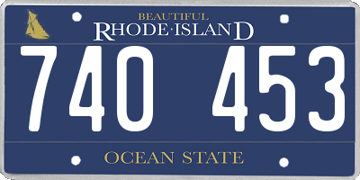 RI license plate 740453