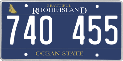 RI license plate 740455