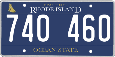 RI license plate 740460