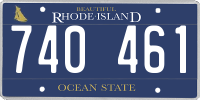 RI license plate 740461