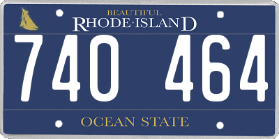RI license plate 740464