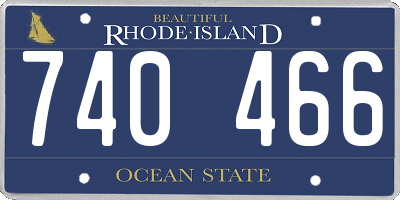 RI license plate 740466