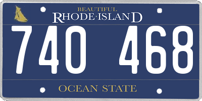 RI license plate 740468