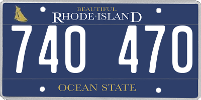 RI license plate 740470