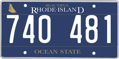 RI license plate 740481