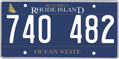 RI license plate 740482