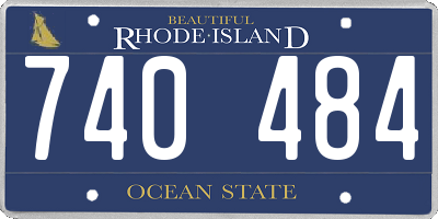 RI license plate 740484