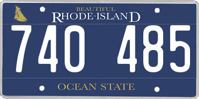 RI license plate 740485
