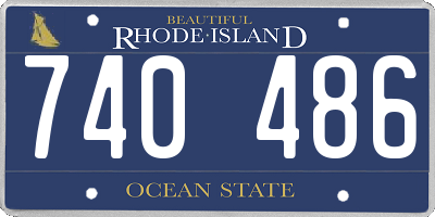RI license plate 740486