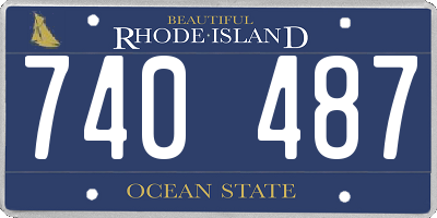 RI license plate 740487