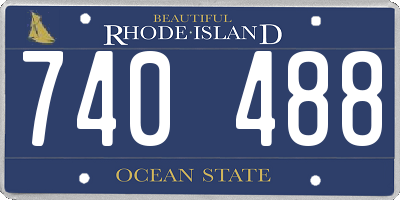 RI license plate 740488
