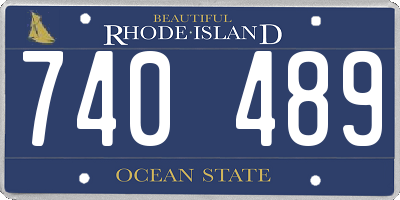 RI license plate 740489