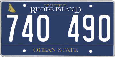 RI license plate 740490