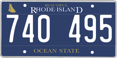 RI license plate 740495