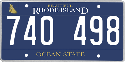 RI license plate 740498