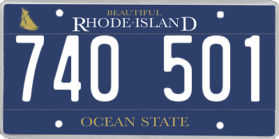 RI license plate 740501