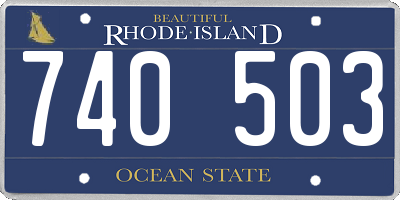 RI license plate 740503