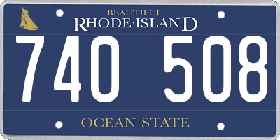 RI license plate 740508