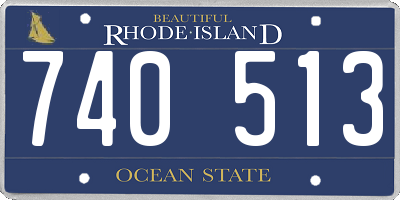 RI license plate 740513