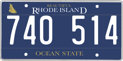 RI license plate 740514