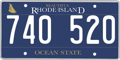 RI license plate 740520