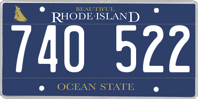 RI license plate 740522