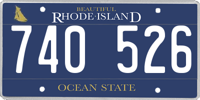 RI license plate 740526