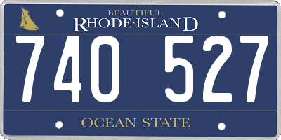 RI license plate 740527